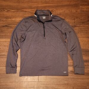 Men's Motion Gray Quarter-Zip Pullover Jacket-Shirt